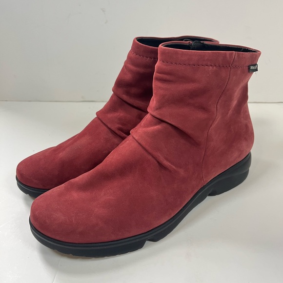 Mephisto REZIA Red Nubuck Leather Ankle Boot Women's Size 7.5 - Picture 9 of 9